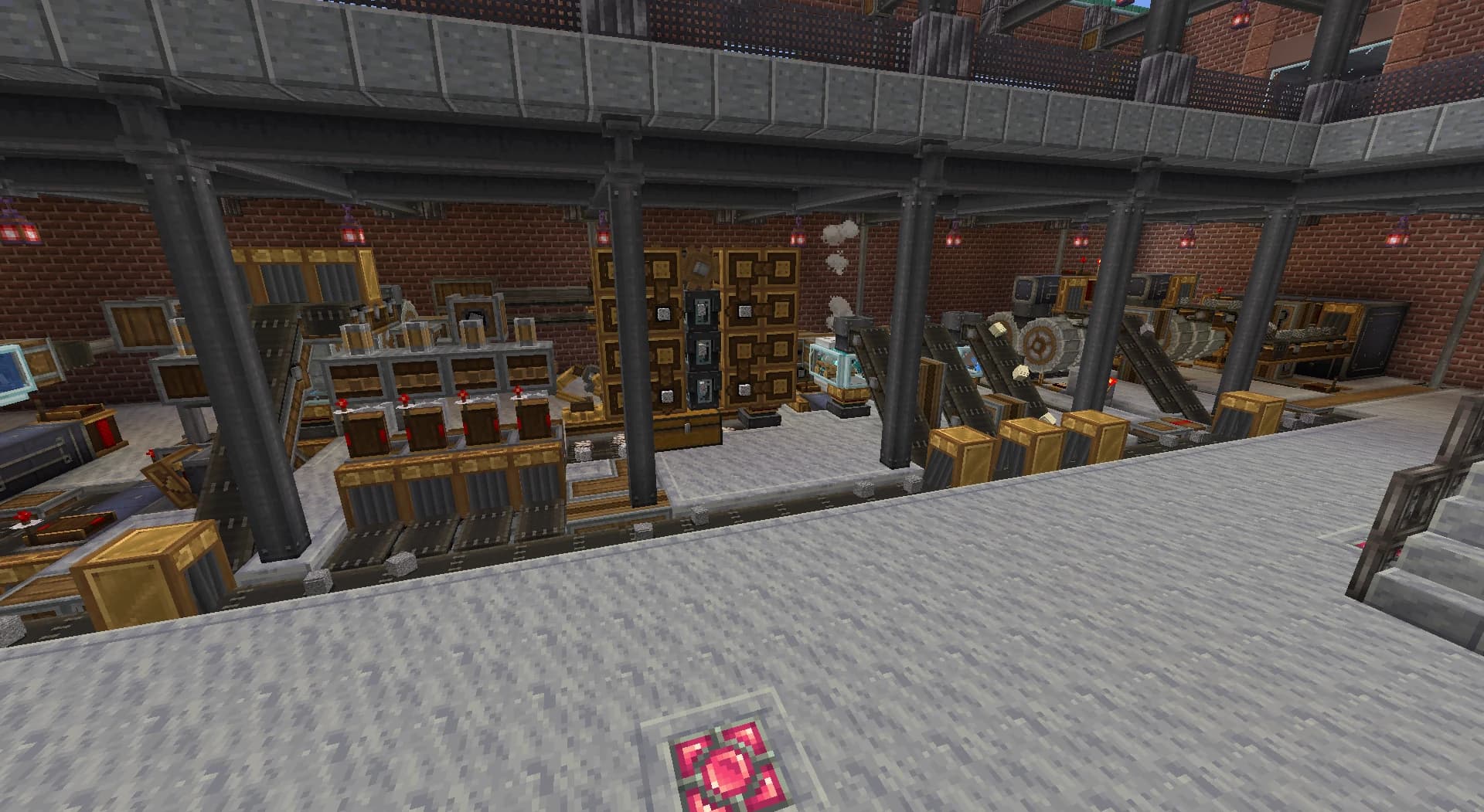 A Create production line inside an industrial hall