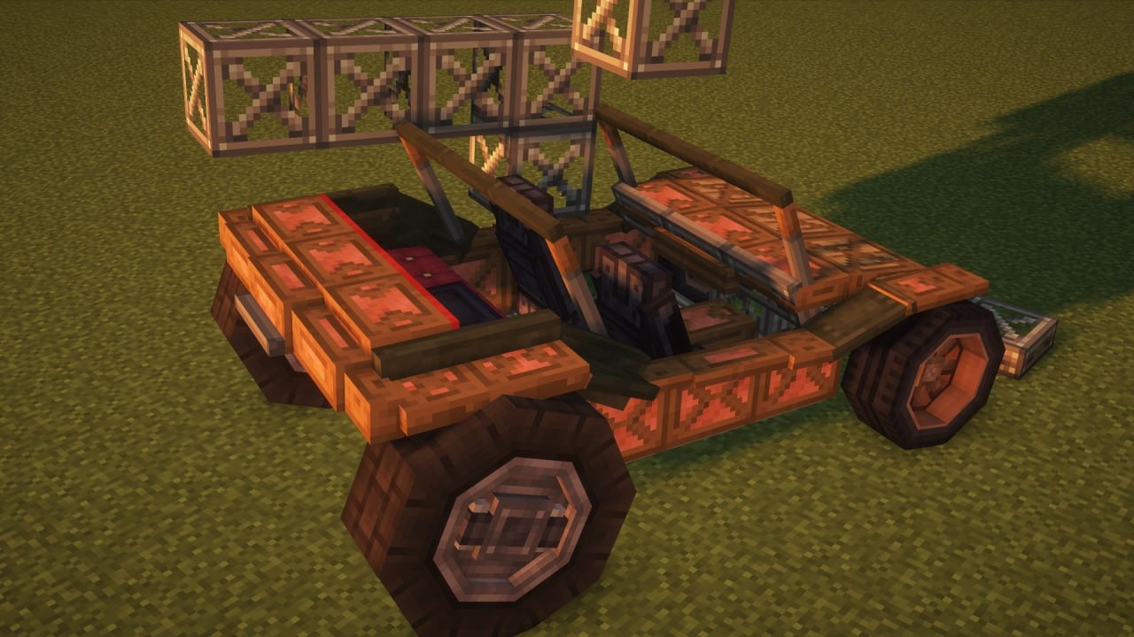 Compact off-road car made with Create blocks on ASTRA