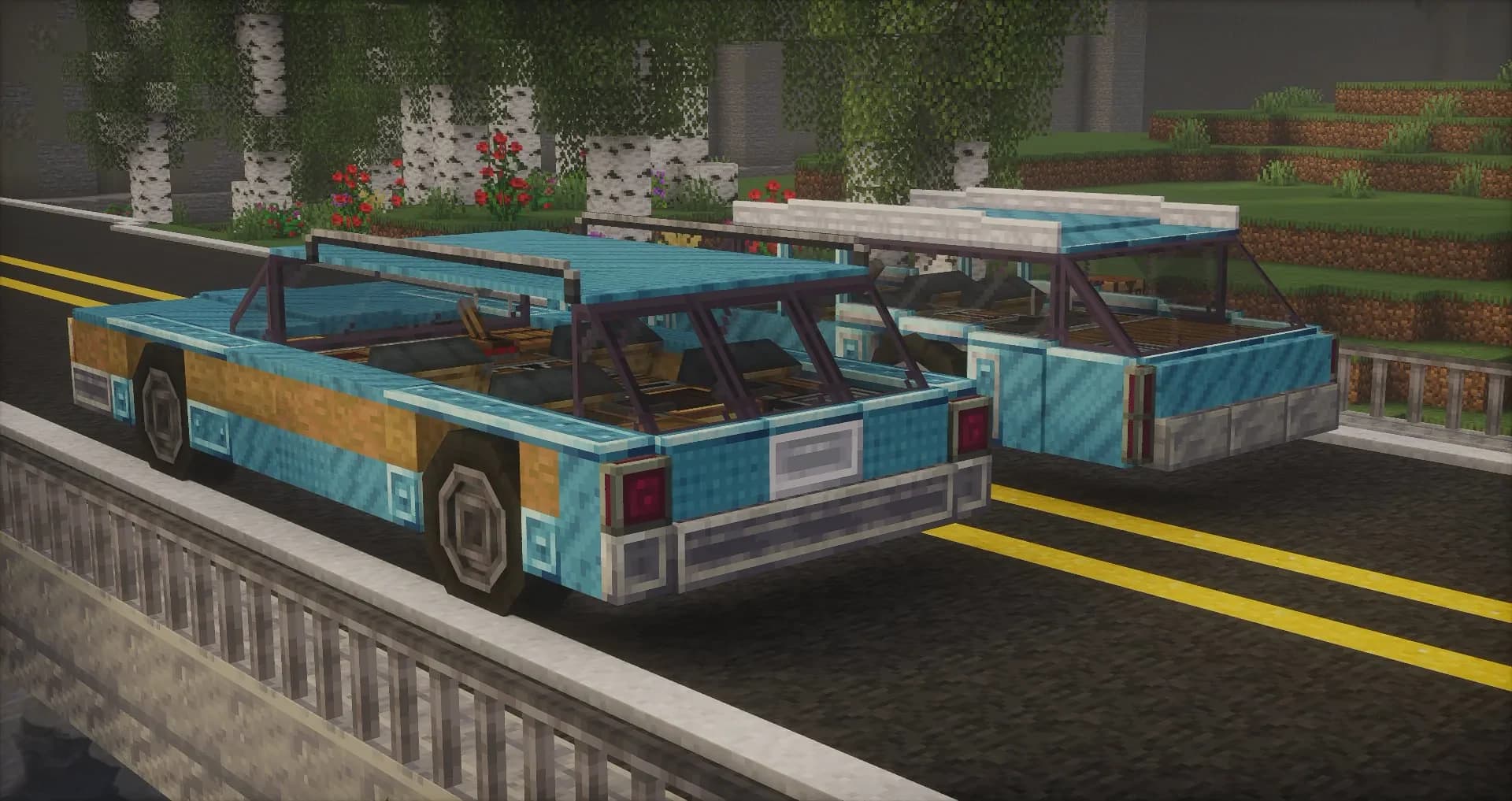 Player vehicles in ASTRA: an actual gameplay screenshot