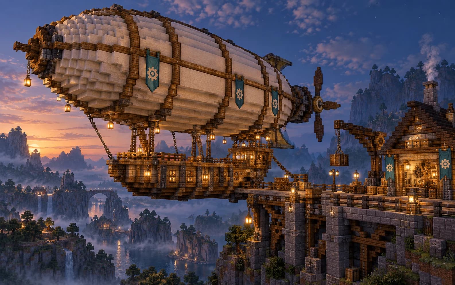 ASTRA world concept: Factories, vehicles, ships and airships.